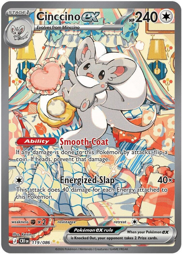 Image for Cinccino ex (119/086) (Holofoil) (ME04: Chaos Rising) - Pokemon