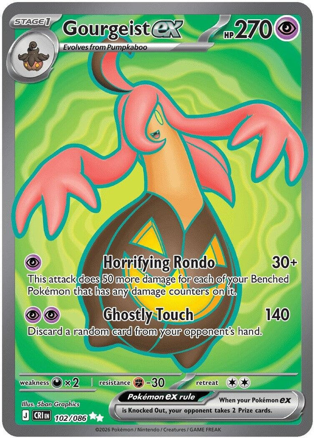 Image for Gourgeist ex (102/086) (Holofoil) (ME04: Chaos Rising) - Pokemon