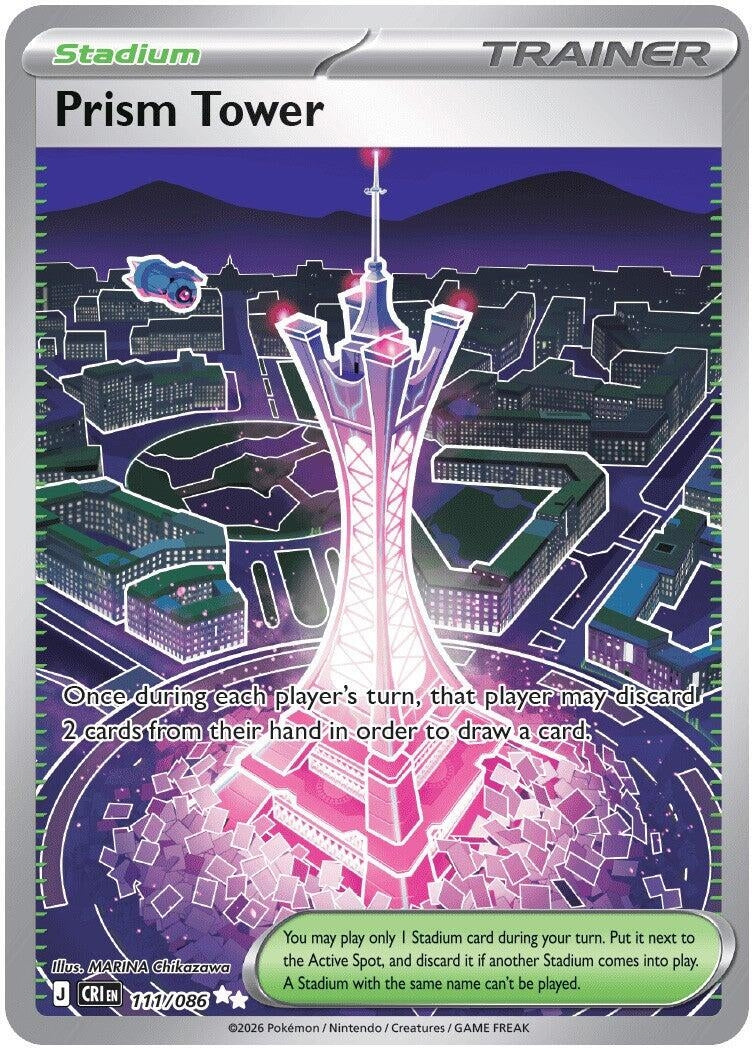 Image for Prism Tower (111/086) (Holofoil) (ME04: Chaos Rising) - Pokemon