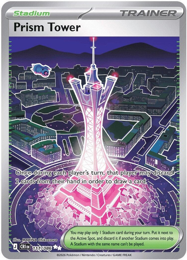 Image for Prism Tower (111/086) (Holofoil) (ME04: Chaos Rising) - Pokemon