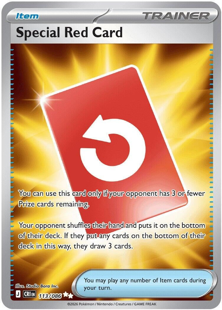 Image for Special Red Card (113/086) (Holofoil) (ME04: Chaos Rising) - Pokemon