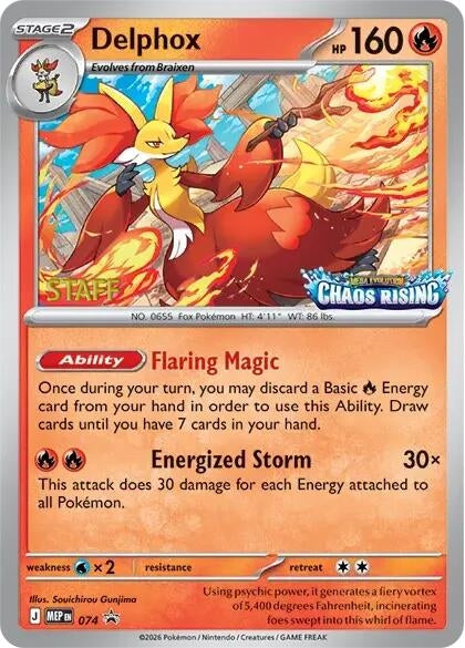 Image for Delphox - 074 [Staff] (074) (Holofoil) (ME: Mega Evolution Promo) - Pokemon