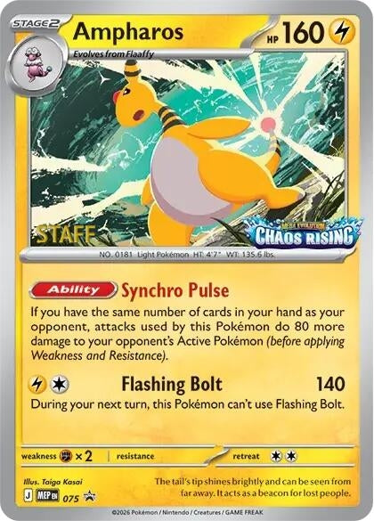 Image for Ampharos - 075 [Staff] (075) (Holofoil) (ME: Mega Evolution Promo) - Pokemon
