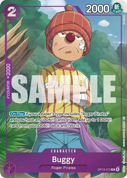 Image for Buggy (Premium Card Collection -Best Selection Vol. 6-) (OP13-072) (Foil) (One Piece Promotion Cards) (OP-PR) - One Piece Card Game