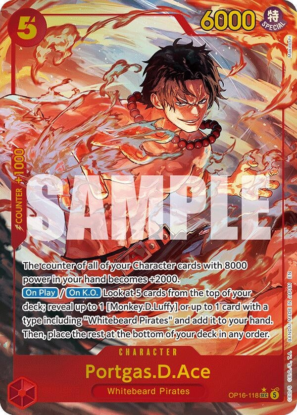 Image for Portgas.D.Ace (118) (Alternate Art) (OP16-118) (Foil) (The Time of Battle) - One Piece Card Game