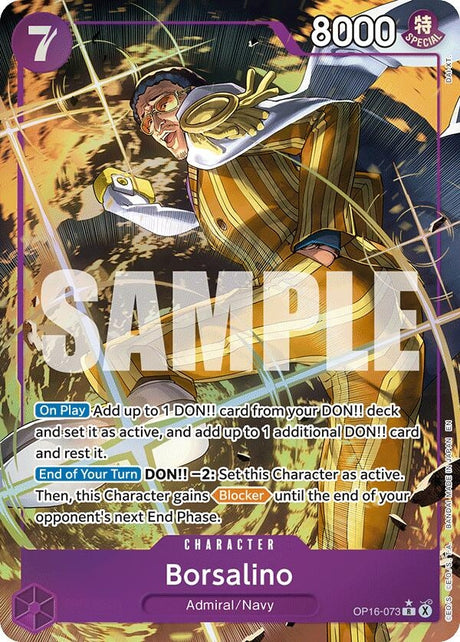 Image for Borsalino (Alternate Art) (OP16-073) (Foil) (The Time of Battle) - One Piece Card Game