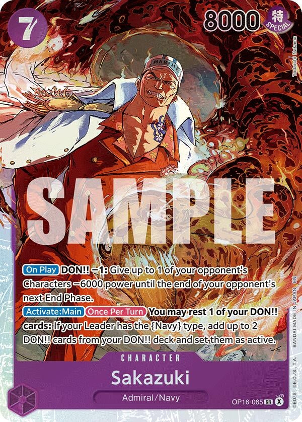 Image for Sakazuki (OP16-065) (Foil) (The Time of Battle) - One Piece Card Game