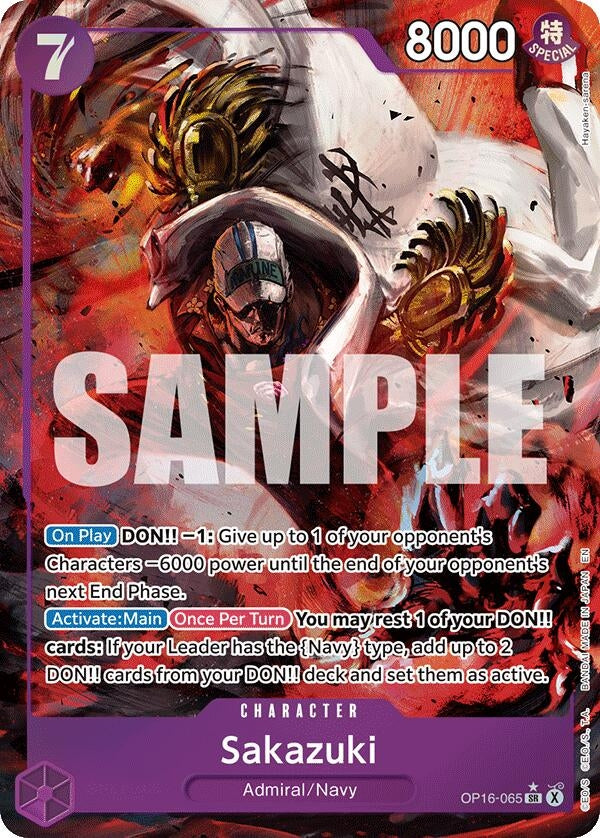 Image for Sakazuki (Alternate Art) (OP16-065) (Foil) (The Time of Battle) - One Piece Card Game