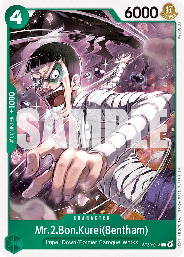 Image for Mr.2.Bon.Kurei(Bentham) (ST30-013) (Foil) (ST-30: Starter Deck 30 EX Luffy & Ace) (ST-30) - One Piece Card Game