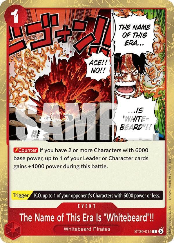 Image for The Name of This Era Is "Whitebeard"!! (ST30-015) (Foil) (ST-30: Starter Deck 30 EX Luffy & Ace) (ST-30) - One Piece Card Game