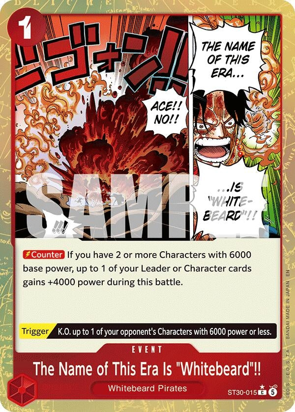 Image for The Name of This Era Is "Whitebeard"!! (Parallel) (ST30-015) (Foil) (ST-30: Starter Deck 30 EX Luffy & Ace) (ST-30) - One Piece Card Game