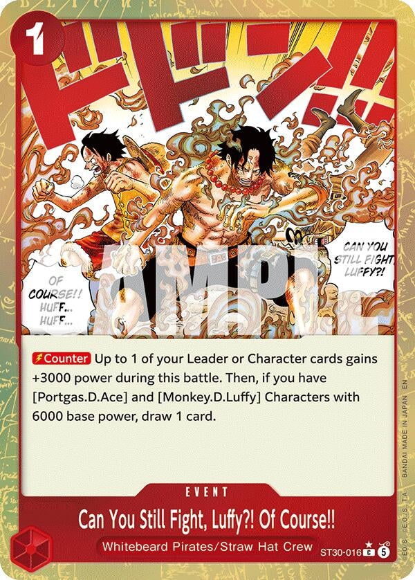 Image for Can You Still Fight, Luffy?! Of Course!! (Parallel) (ST30-016) (Foil) (ST-30: Starter Deck 30 EX Luffy & Ace) (ST-30) - One Piece Card Game