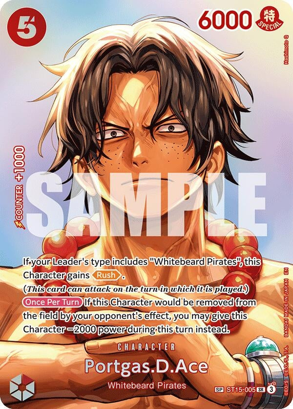 Image for Portgas.D.Ace (SP) (ST15-005) (Foil) (The Time of Battle) - One Piece Card Game