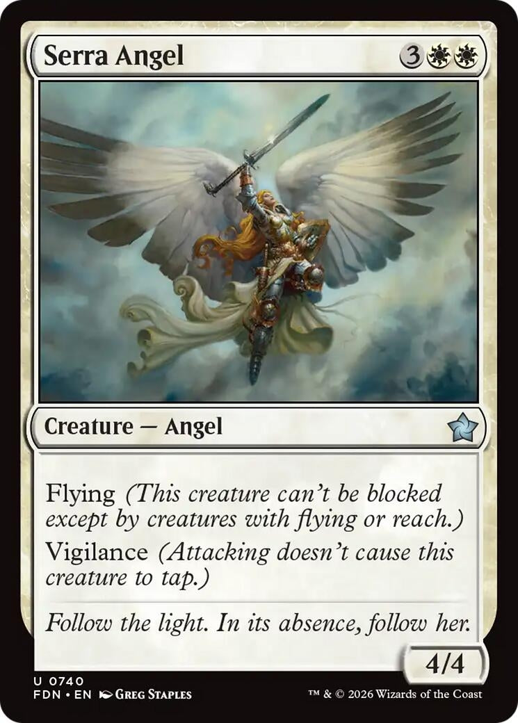 Image for Serra Angel (0740) (740) (Foundations) - Magic: The Gathering
