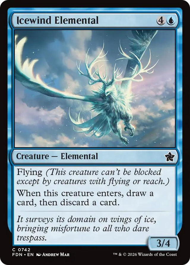 Image for Icewind Elemental (0742) (742) (Foundations) - Magic: The Gathering