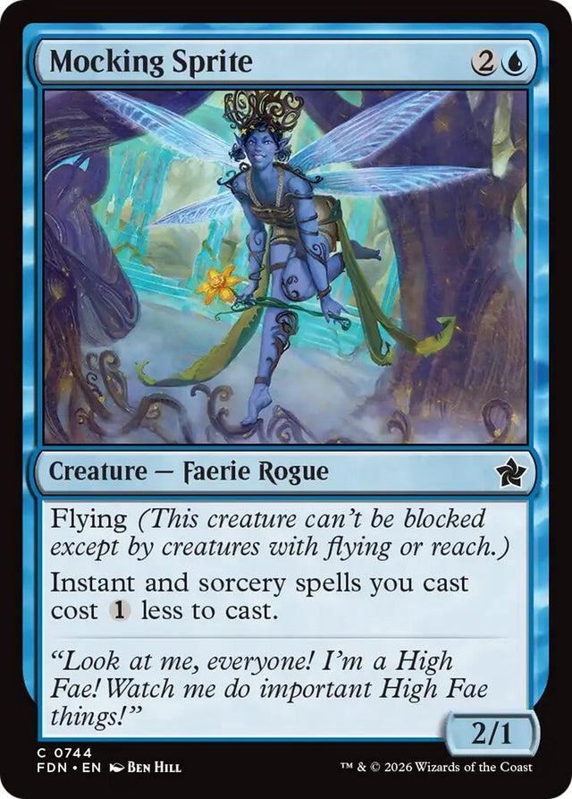 Image for Mocking Sprite (0744) (744) (Foundations) - Magic: The Gathering