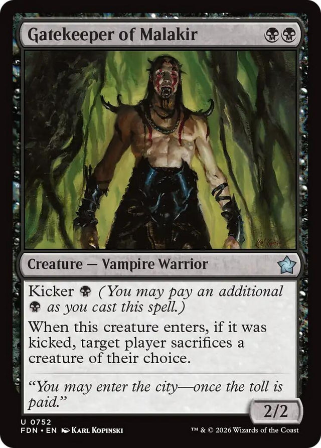 Image for Gatekeeper of Malakir (0752) (752) (Foundations) - Magic: The Gathering