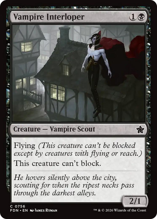 Image for Vampire Interloper (0756) (756) (Foundations) - Magic: The Gathering