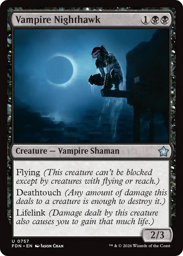 Image for Vampire Nighthawk (0757) (757) (Foundations) - Magic: The Gathering