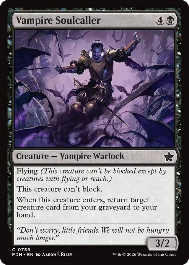 Image for Vampire Soulcaller (0758) (758) (Foundations) - Magic: The Gathering