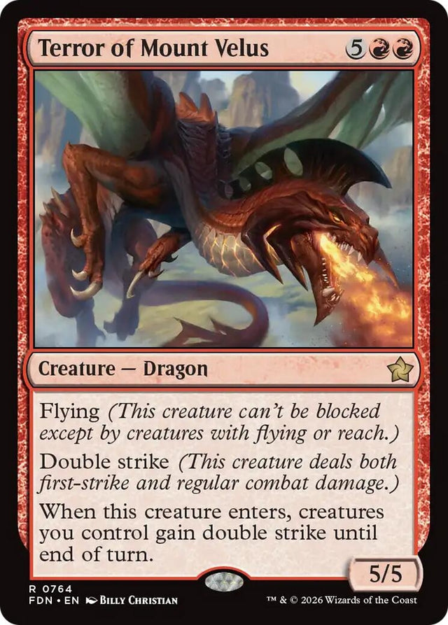 Image for Terror of Mount Velus (0764) (764) (Foundations) - Magic: The Gathering