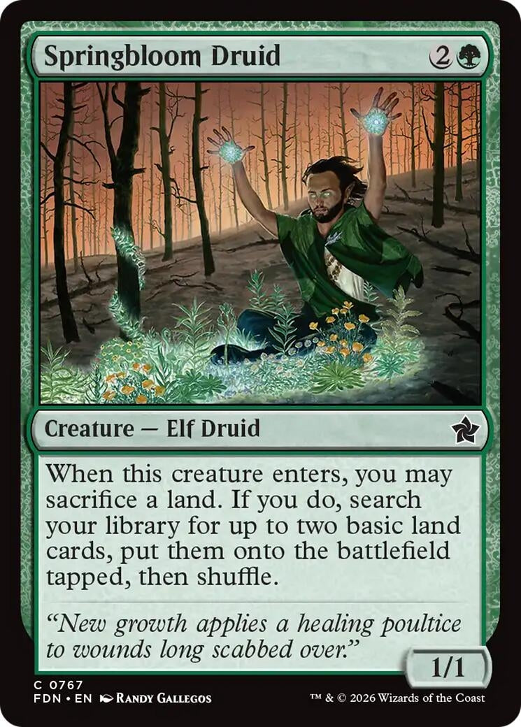 Image for Springbloom Druid (0767) (767) (Foundations) - Magic: The Gathering
