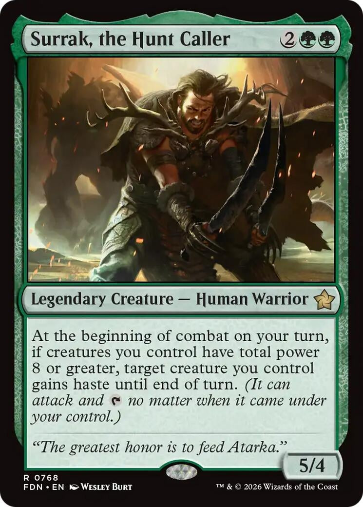 Image for Surrak, the Hunt Caller (0768) (768) (Foundations) - Magic: The Gathering