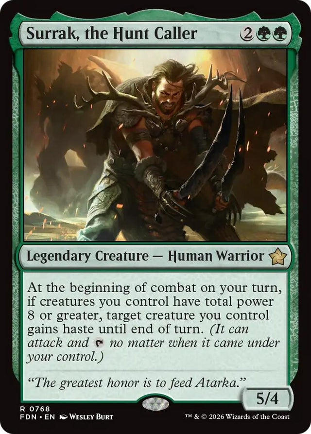 Image for Surrak, the Hunt Caller (0768) (768) (Foundations) - Magic: The Gathering
