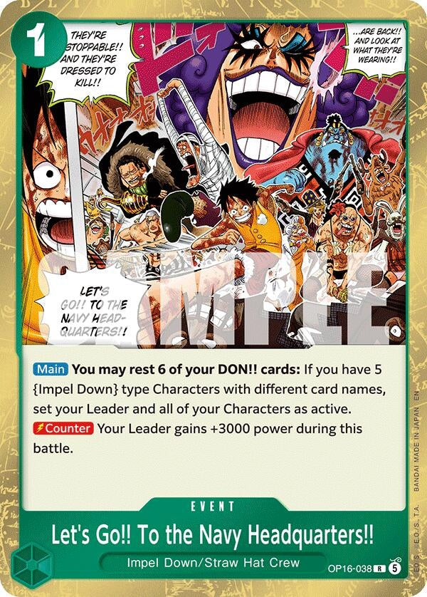 Image for Let's Go!! To the Navy Headquarters.. (OP16-038) (Foil) (The Time of Battle) - One Piece Card Game