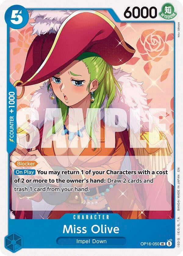 Image for Miss Olive (OP16-050) (The Time of Battle) - One Piece Card Game