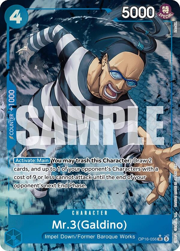Image for Mr.3(Galdino) (056) (Alternate Art) (OP16-056) (Foil) (The Time of Battle) - One Piece Card Game