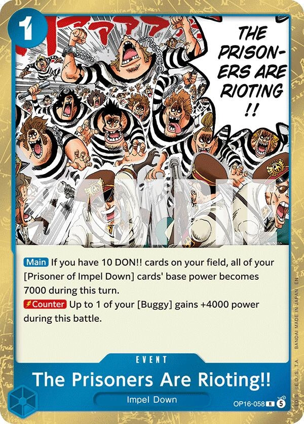 Image for The Prisoners Are Rioting!! (OP16-058) (Foil) (The Time of Battle) - One Piece Card Game