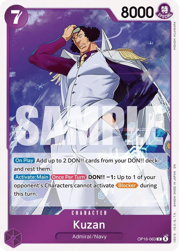 Image for Kuzan (OP16-063) (Foil) (The Time of Battle) - One Piece Card Game