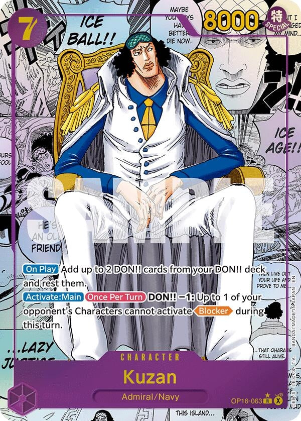 Image for Kuzan (Manga) (OP16-063) (Foil) (The Time of Battle) - One Piece Card Game