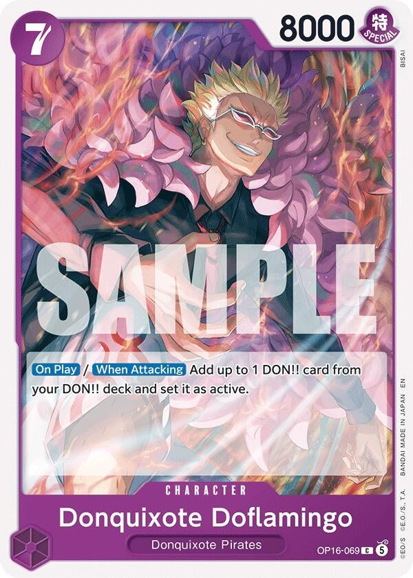 Image for Donquixote Doflamingo (069) (OP16-069) (The Time of Battle) - One Piece Card Game