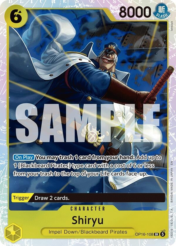 Image for Shiryu (OP16-108) (Foil) (The Time of Battle) - One Piece Card Game