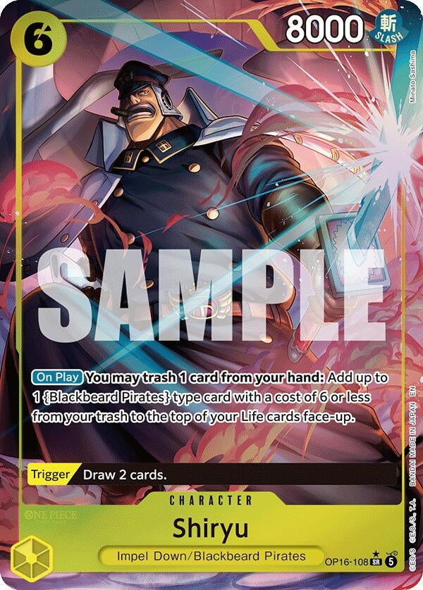 Image for Shiryu (Full Art) (OP16-108) (Foil) (The Time of Battle) - One Piece Card Game