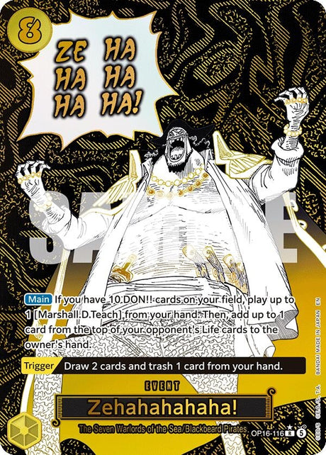 Image for Zehahahahaha! (Alternate Art) (OP16-116) (Foil) (The Time of Battle) - One Piece Card Game