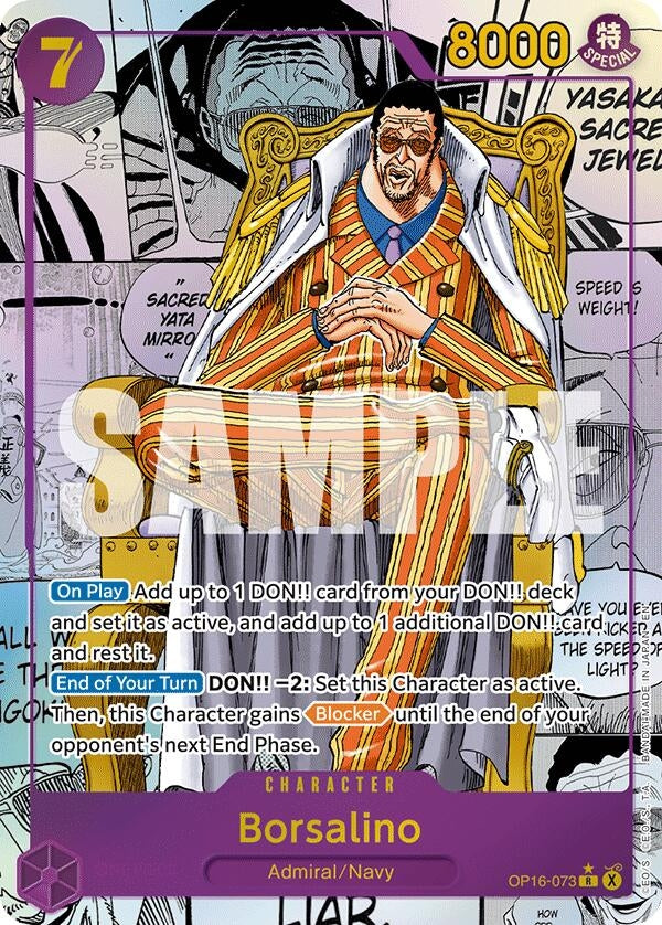 Image for Borsalino (Manga) (OP16-073) (Foil) (The Time of Battle) - One Piece Card Game