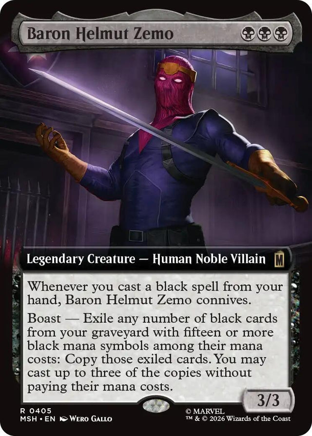 Image for Baron Helmut Zemo (Extended Art) (Marvel Super Heroes) - Magic: The Gathering