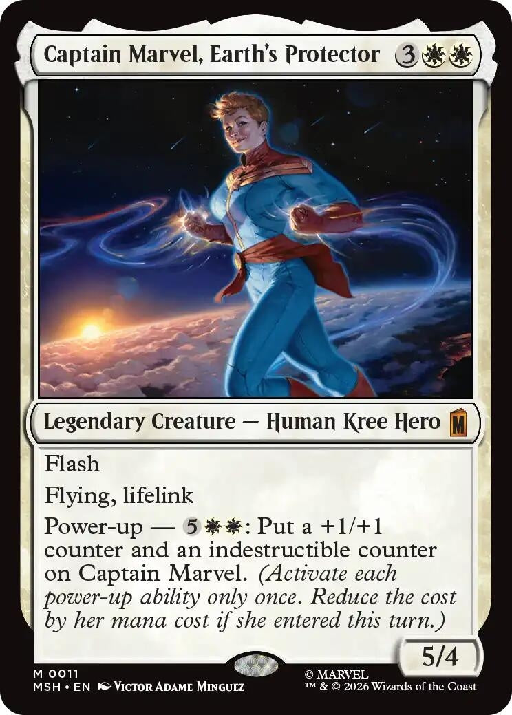 Image for Captain Marvel, Earth's Protector (11) (Marvel Super Heroes) (MSH) - Magic: The Gathering