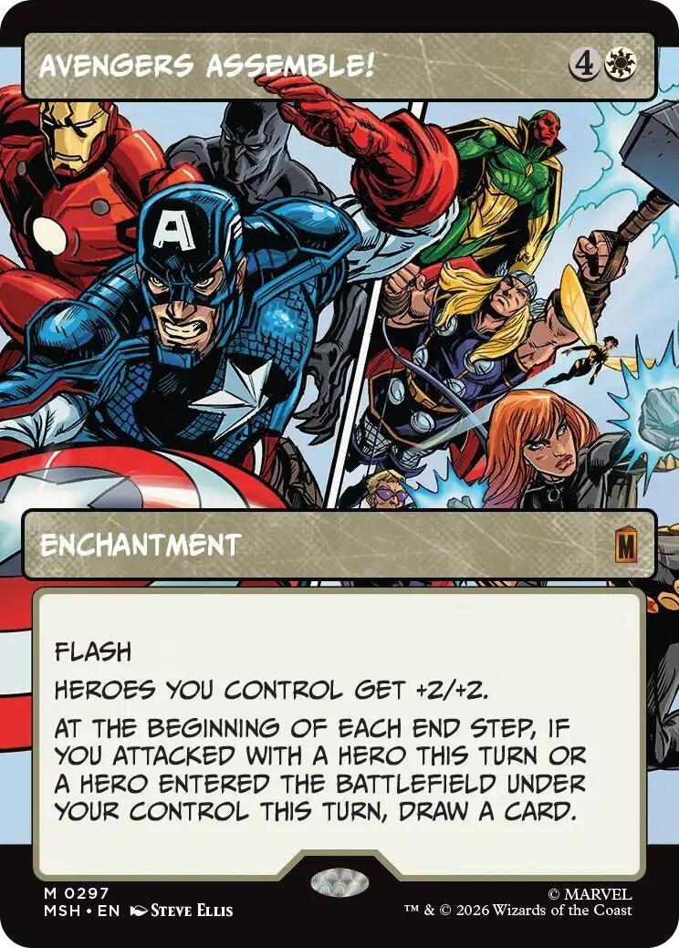 Image for Avengers Assemble! (Borderless) (0297) (297) (Marvel Super Heroes) (MSH) - Magic: The Gathering