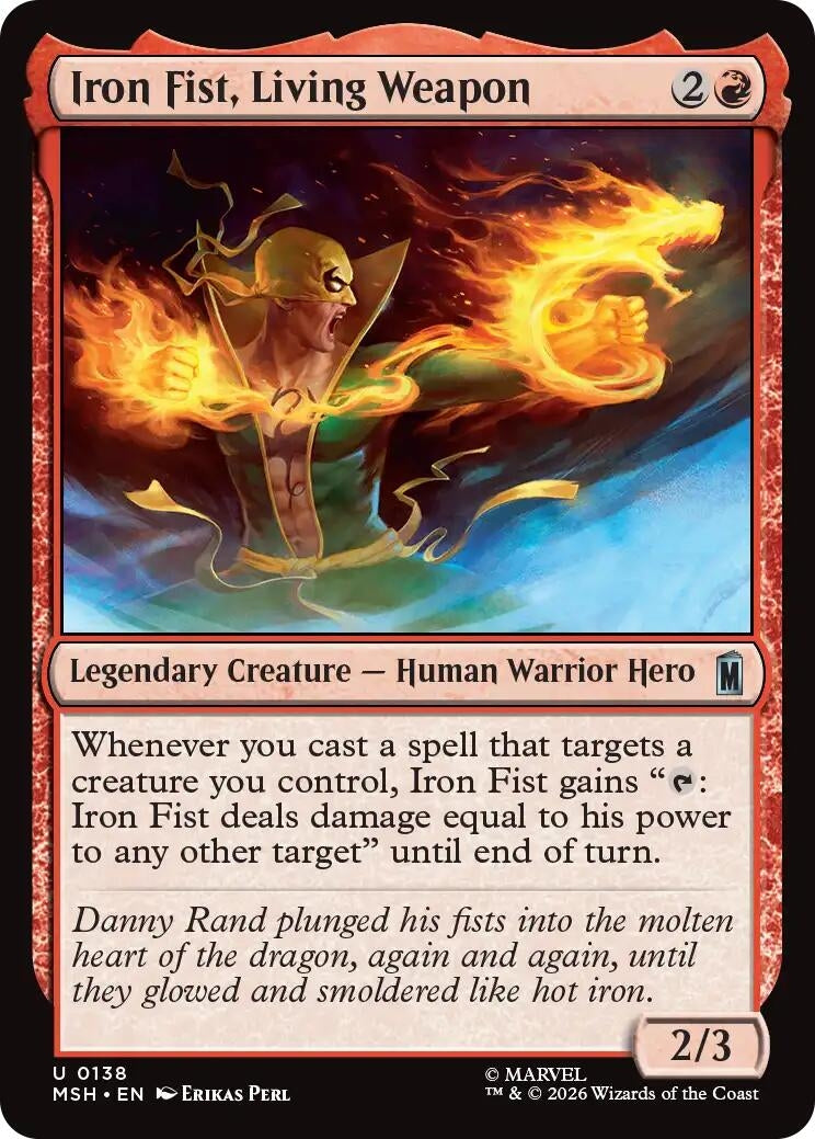 Image for Iron Fist, Living Weapon (138) (Foil) (Marvel Super Heroes) (MSH) - Magic: The Gathering