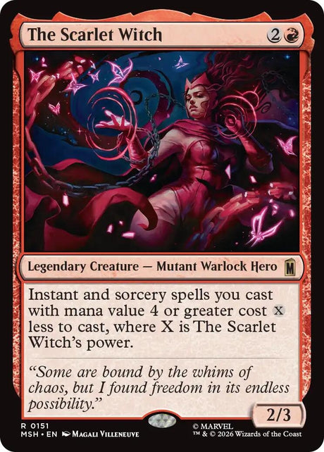 Image for The Scarlet Witch (151) (Foil) (Marvel Super Heroes) (MSH) - Magic: The Gathering