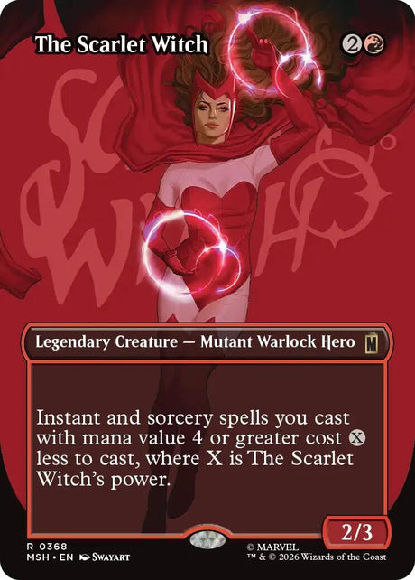 Image for The Scarlet Witch (Borderless) (368) (Marvel Super Heroes) (MSH) - Magic: The Gathering