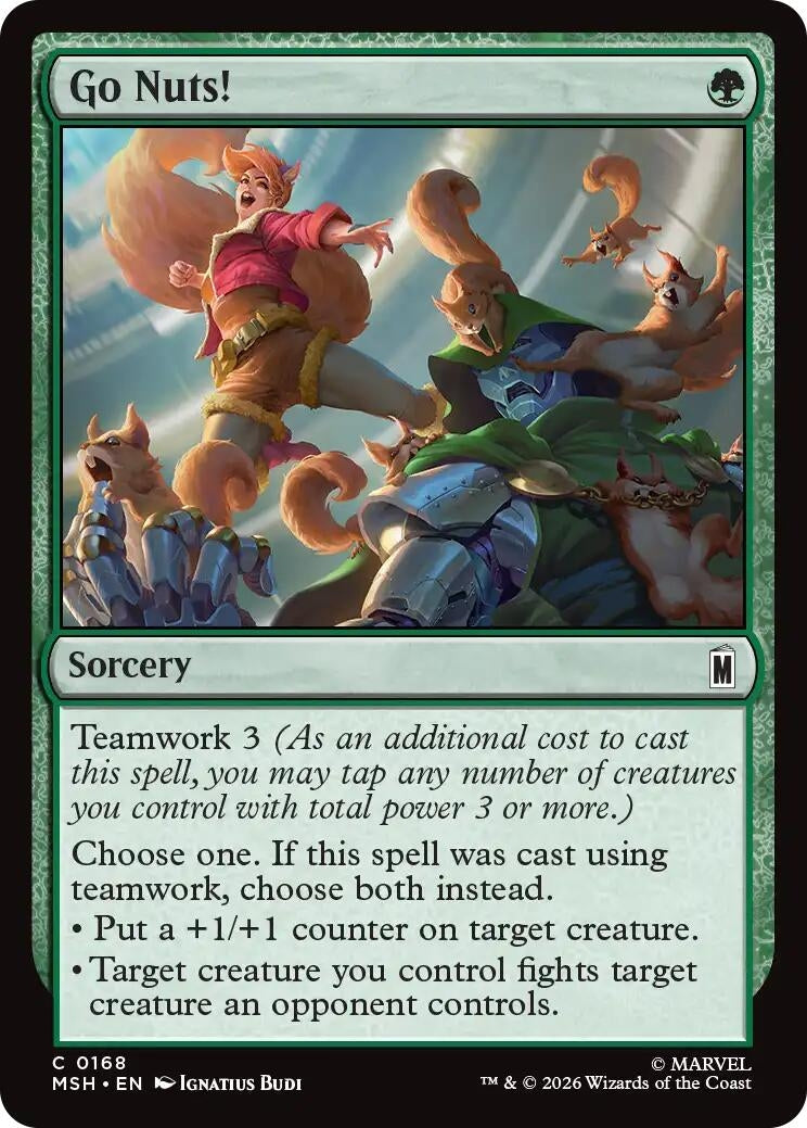 Image for Go Nuts! (168) (Foil) (Marvel Super Heroes) (MSH) - Magic: The Gathering