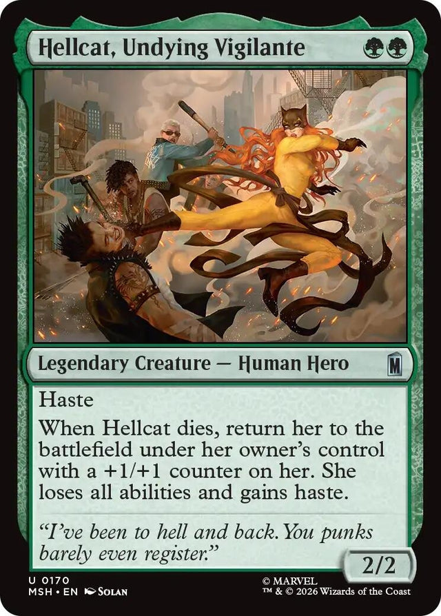 Image for Hellcat, Undying Vigilante (170) (Marvel Super Heroes) (MSH) - Magic: The Gathering