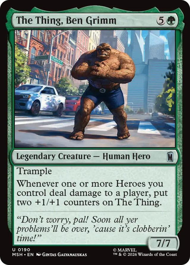 Image for The Thing, Ben Grimm (190) (Marvel Super Heroes) (MSH) - Magic: The Gathering