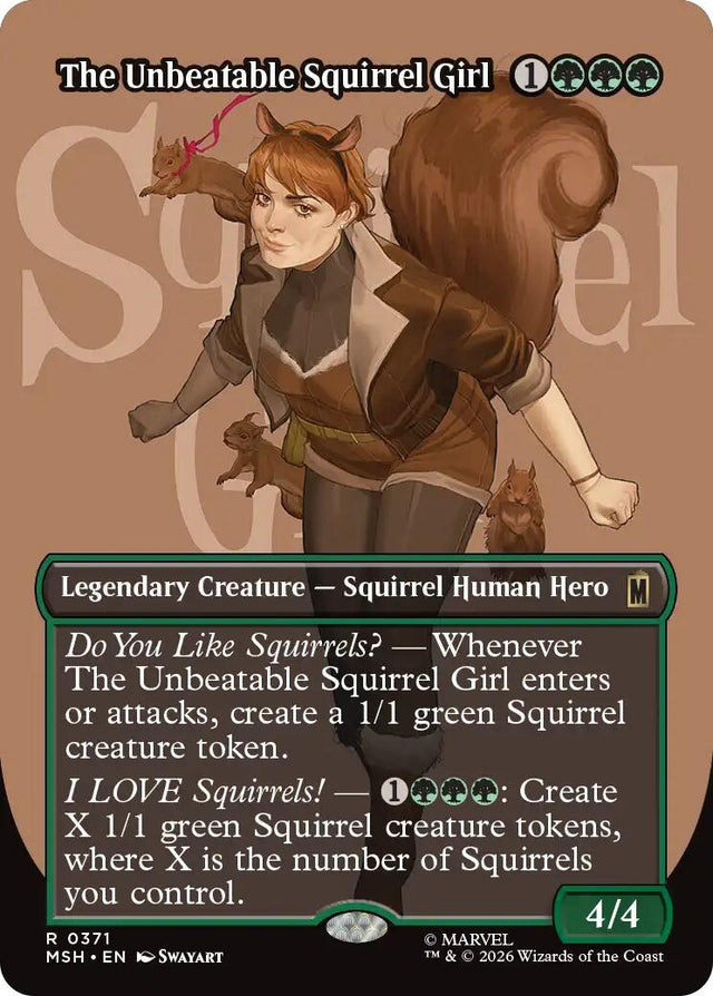 Image for The Unbeatable Squirrel Girl (Borderless) (371) (Marvel Super Heroes) (MSH) - Magic: The Gathering