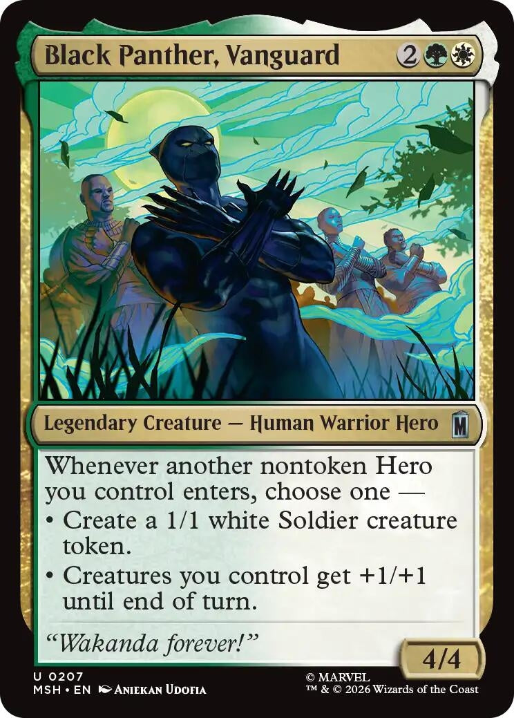 Image for Black Panther, Vanguard (207) (Foil) (Marvel Super Heroes) (MSH) - Magic: The Gathering